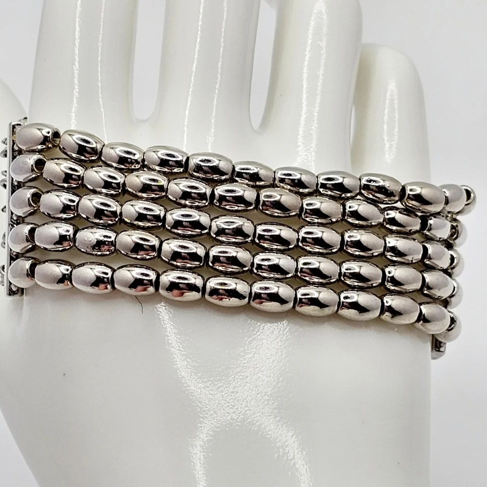 Chico's Silver Beaded Bracelet - Picture 3 of 4